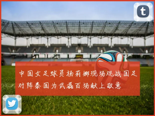 中国女足球员杨莉娜现场观战国足对阵泰国为武磊百场献上敬意